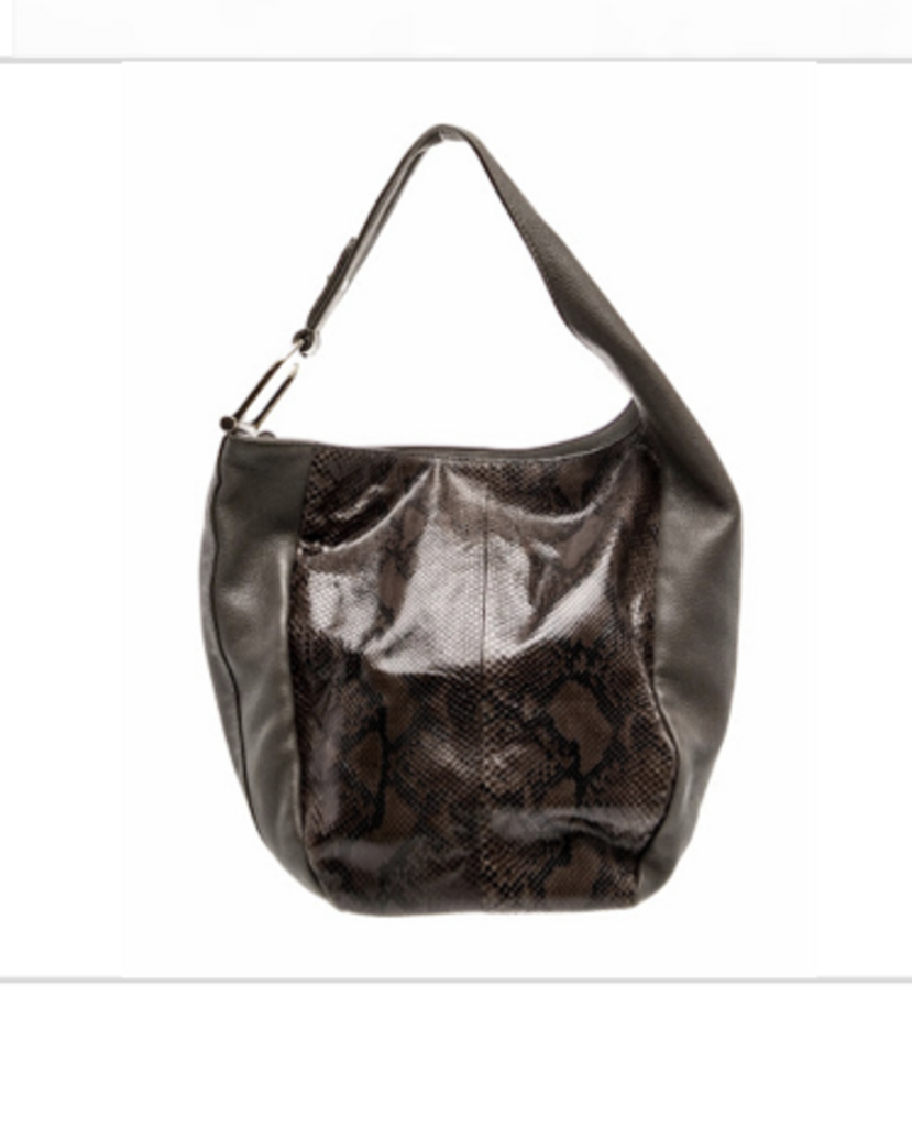 Brown Python Medium Greenwich Bag