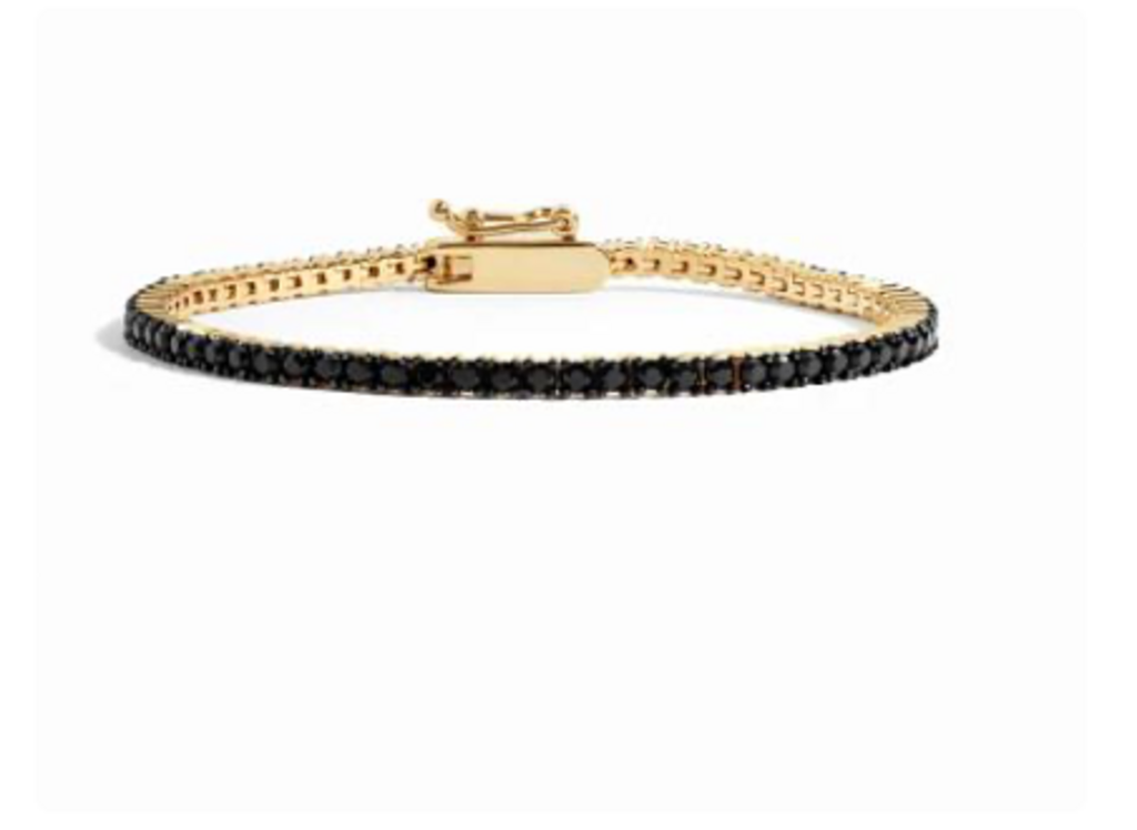 BLACK TENNIS BRACELET YG