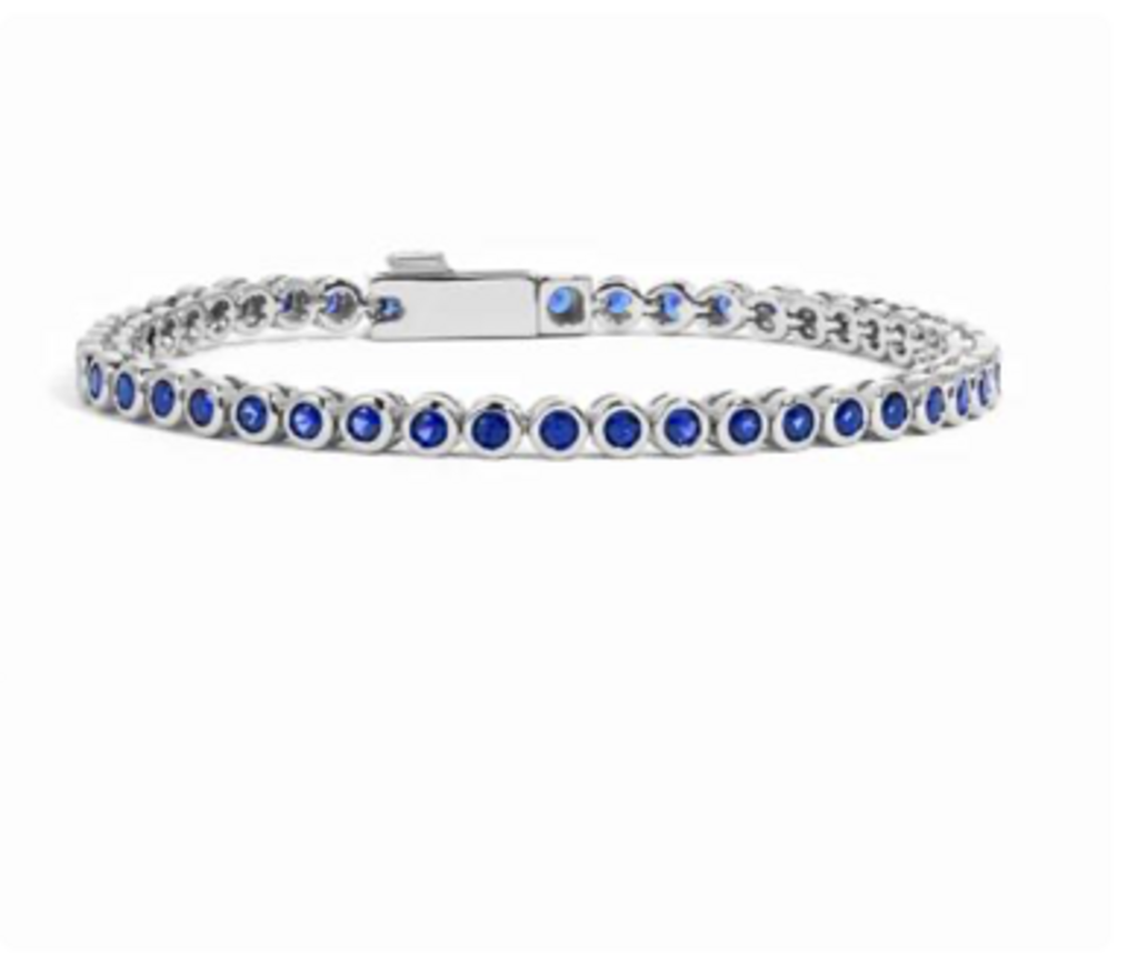 SAPPHIRE BEZEL TENNIS BRACELET WG