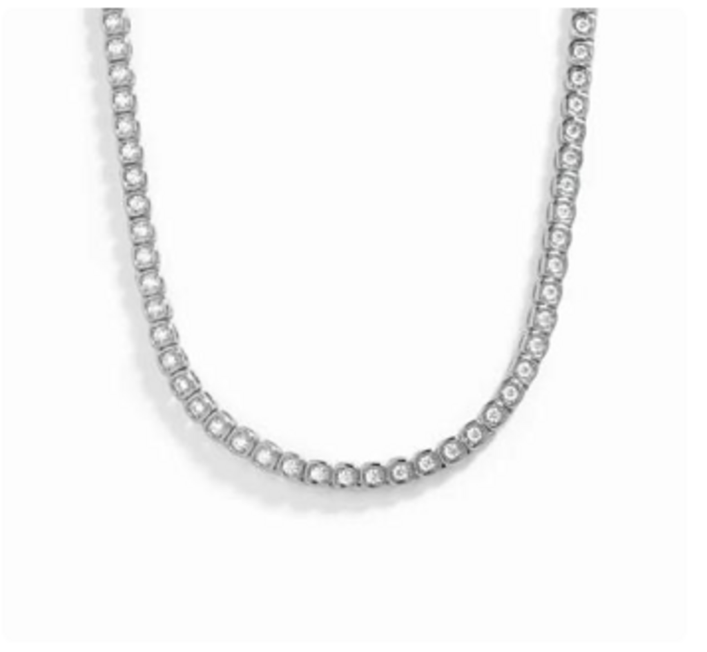 CHLOE TENNIS NECKLACE WG 16'