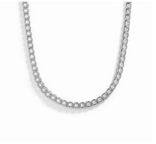 CHLOE TENNIS NECKLACE WG 16'