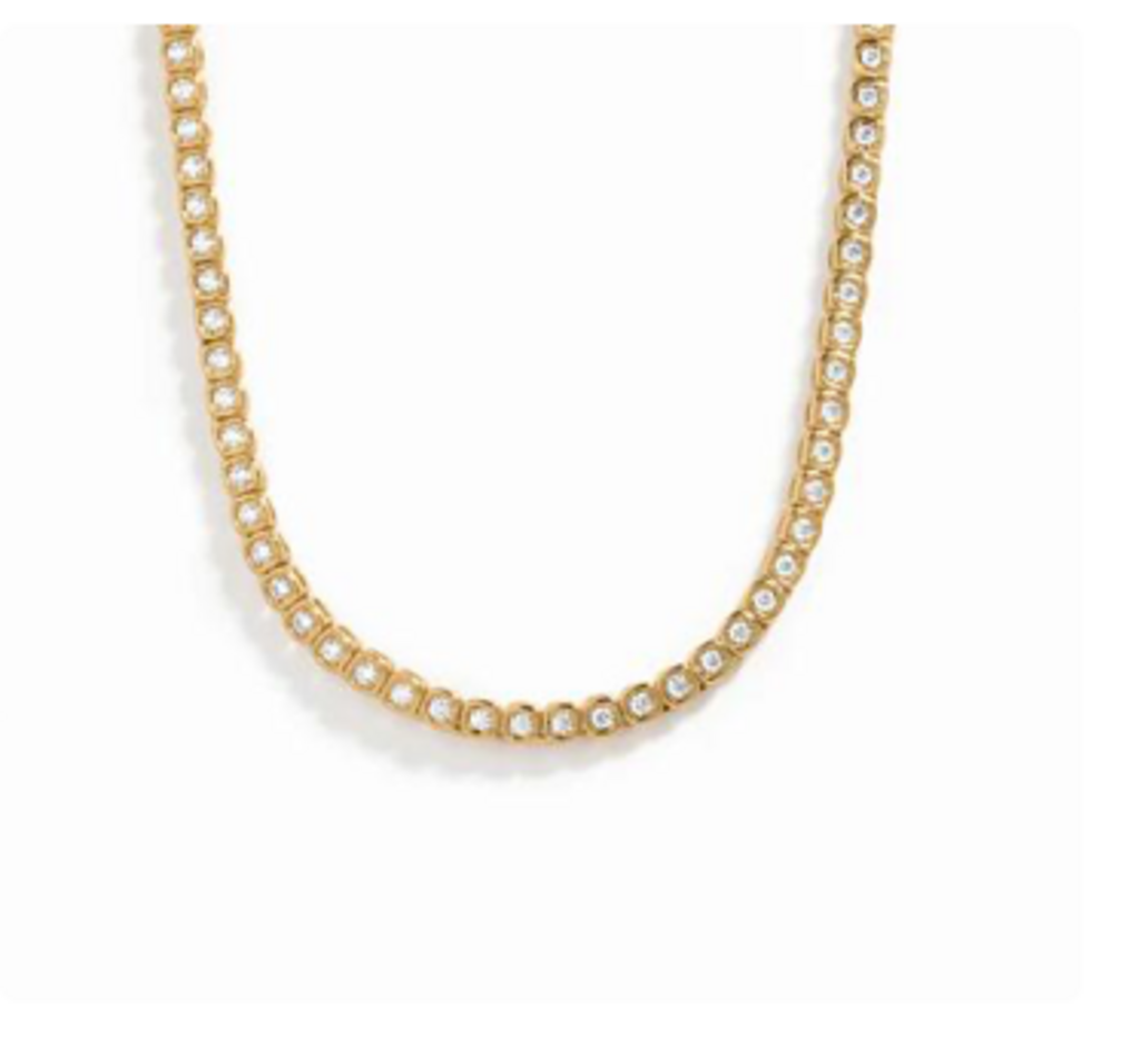 CHLOE TENNIS NECKLACE YG 16'