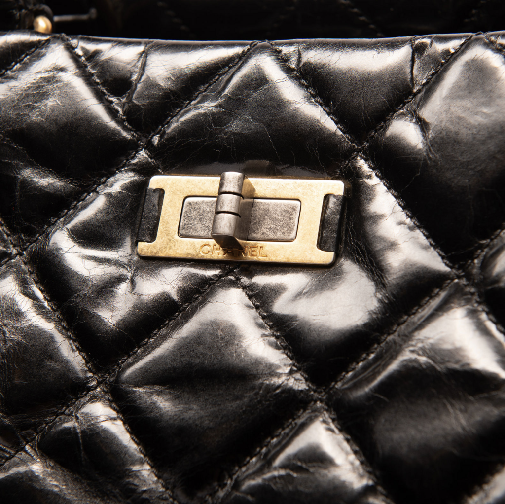 Chanel Black Patent Reissue Tote