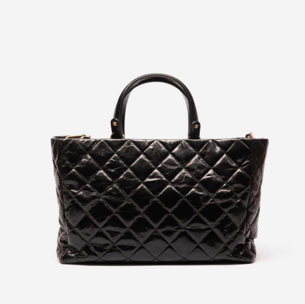Chanel Black Patent Reissue Tote