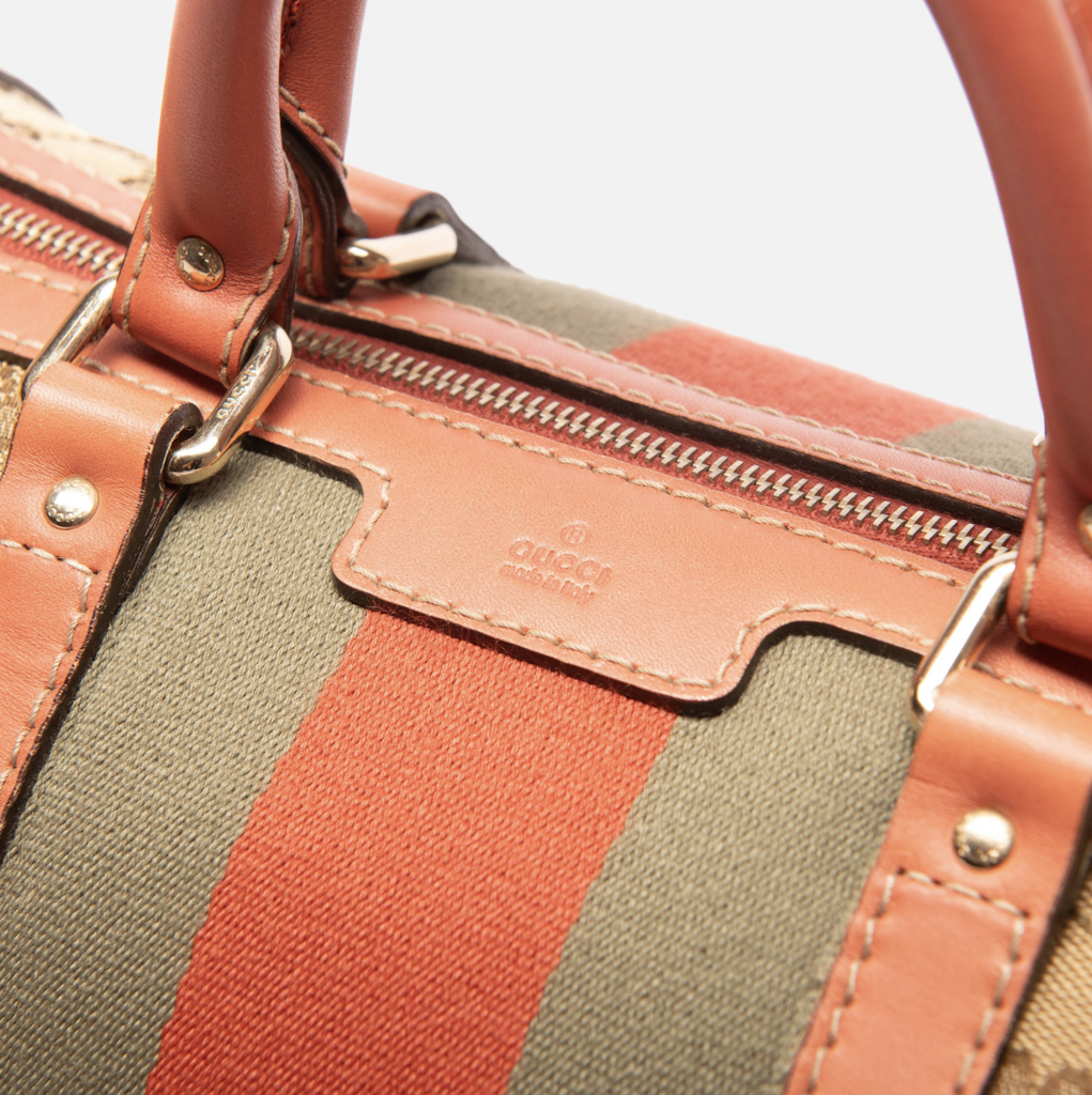 Gucci Vintage Web Boston Bag