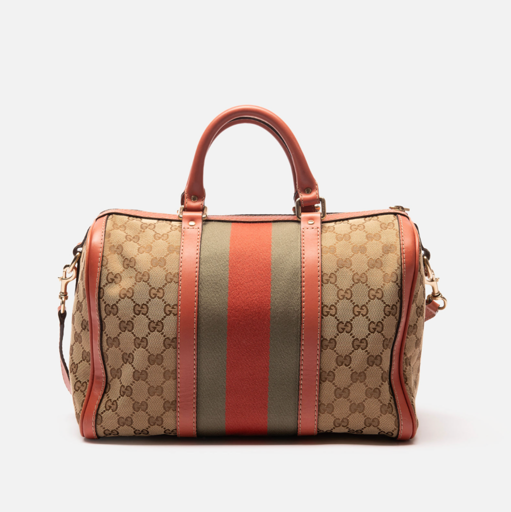 Gucci Vintage Web Boston Bag