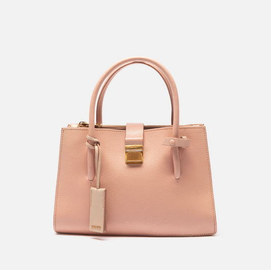 Miu Miu Pink Leather Top Handle Tote