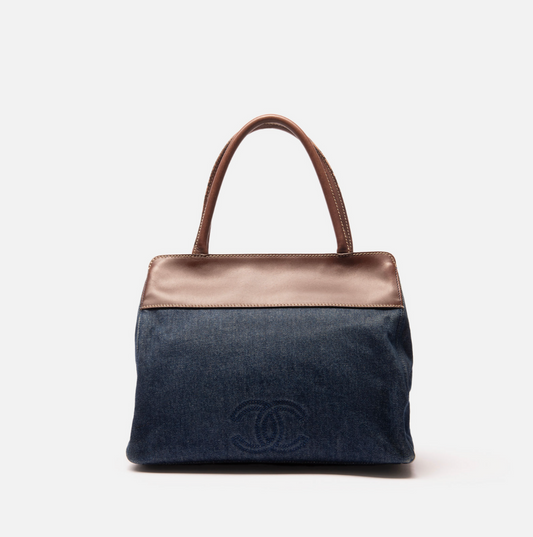 Chanel Denim & Leather Tote Bag