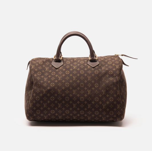 Louis Vuitton Mini Lin Brown Canvas Speedy