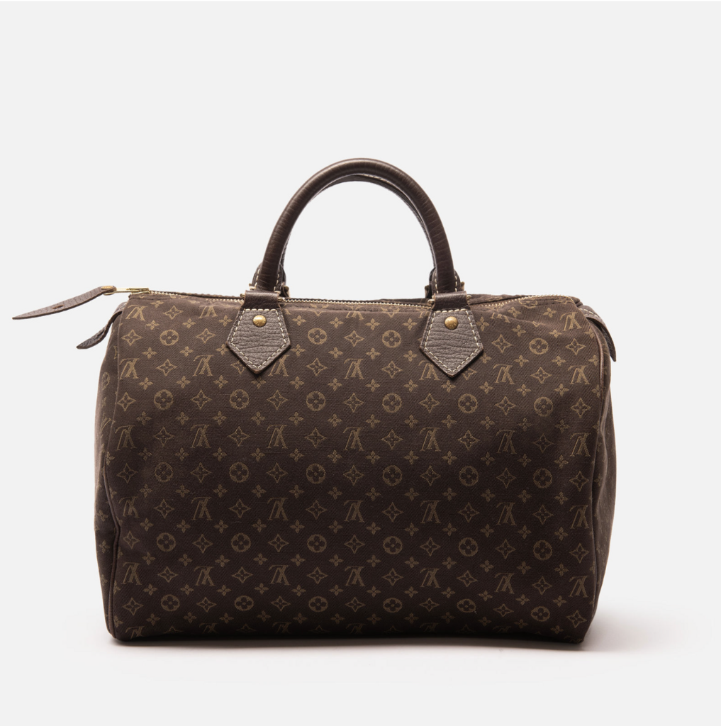 Louis Vuitton Mini Lin Brown Canvas Speedy
