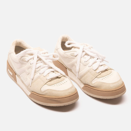 Fendi White Leather Low Top Sneaker
