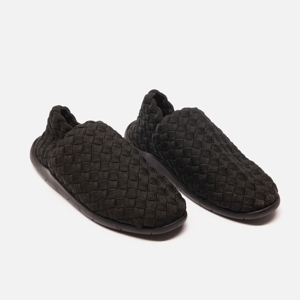 Bottega Veneta Black Woven Slip On Sneaker