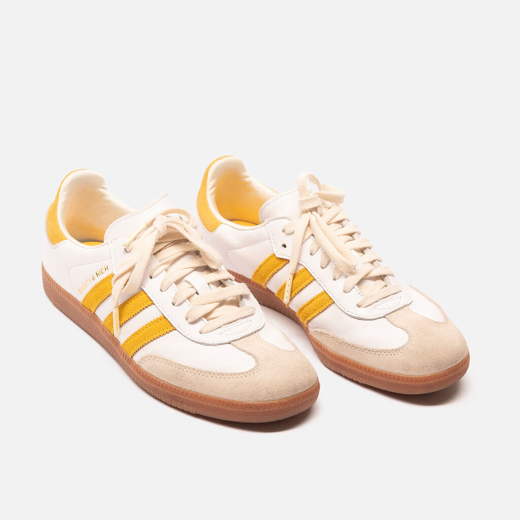 Adidas White & Yellow Leather Sambas