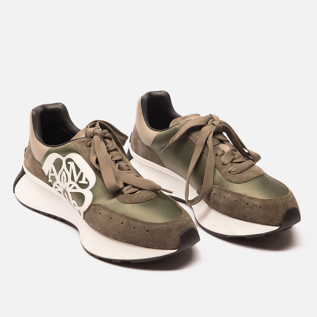 Alexander McQueen Green Suede Leather Sneaker