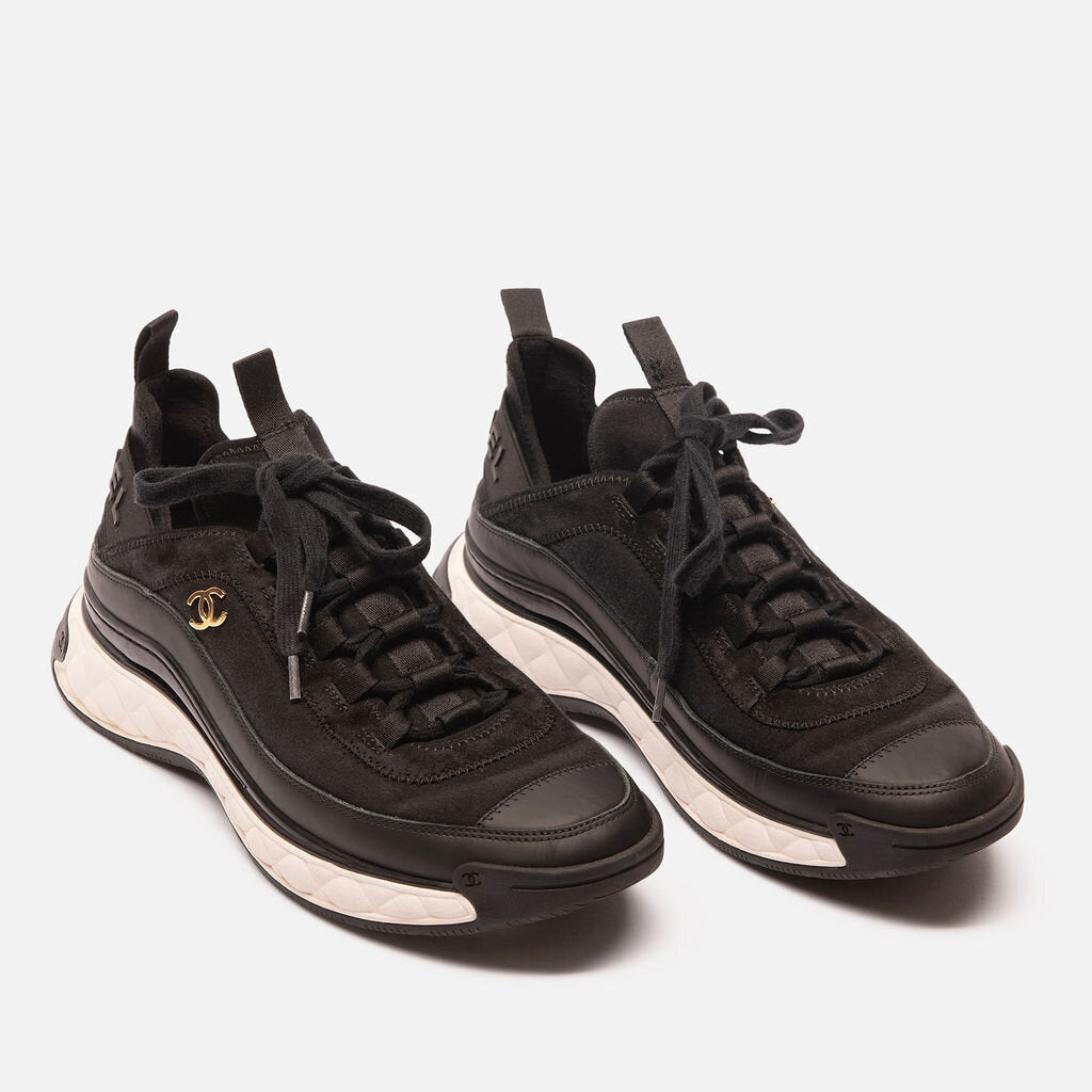 Chanel Black Mix Fiber Sneaker