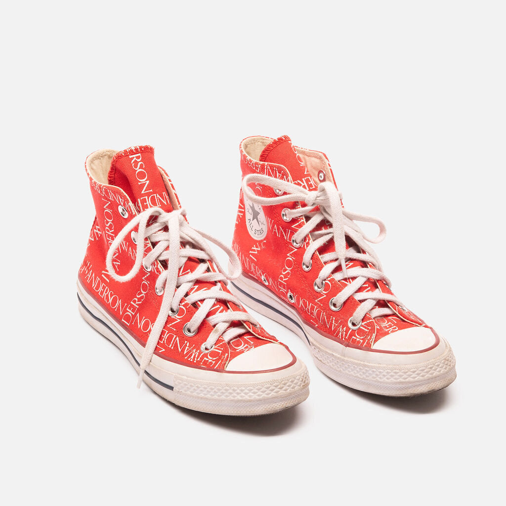 JW Anderson X Converse Red & White HighTop Sneaker