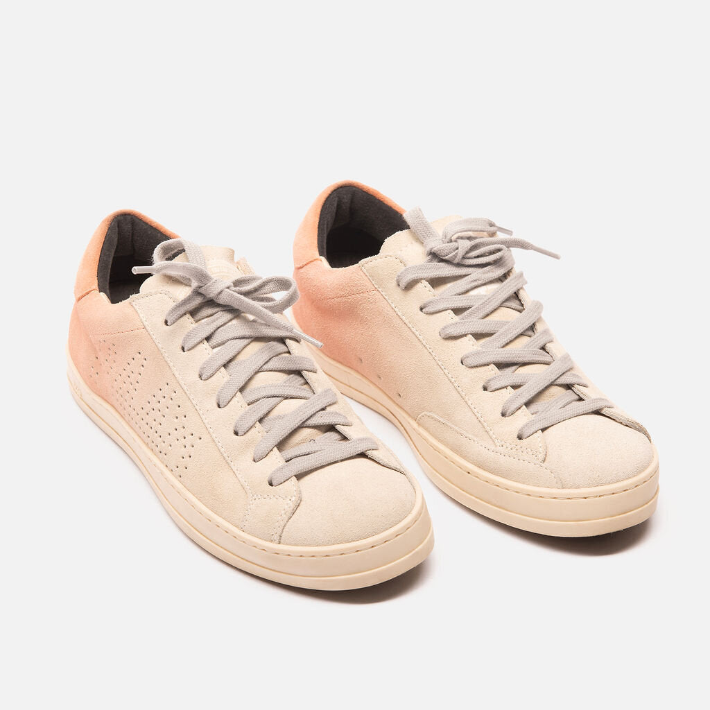 P448 White & Pink Ombre Suede Sneakers
