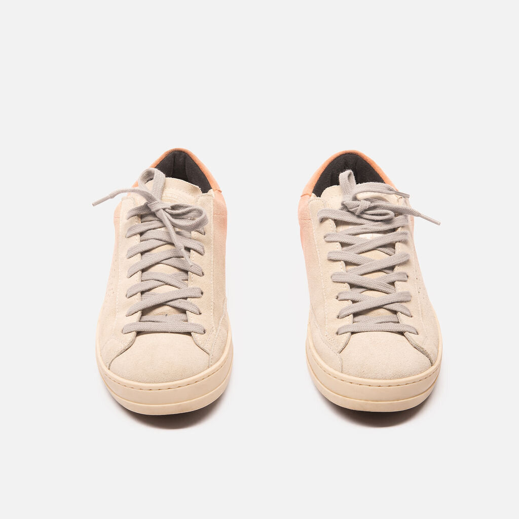 P448 White & Pink Ombre Suede Sneakers