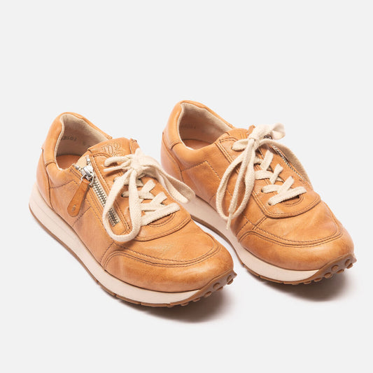 Paul Green Brown Leather Sneakers