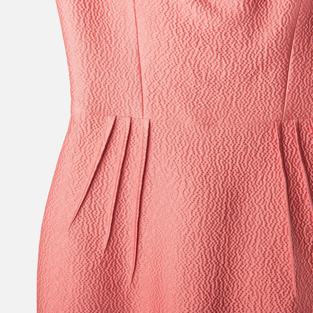 Emilia Wickstead Pink Poly Textured Mini Dress