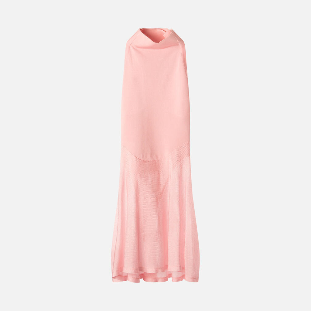 Alaia Pink Viscose Halter Mini Dress