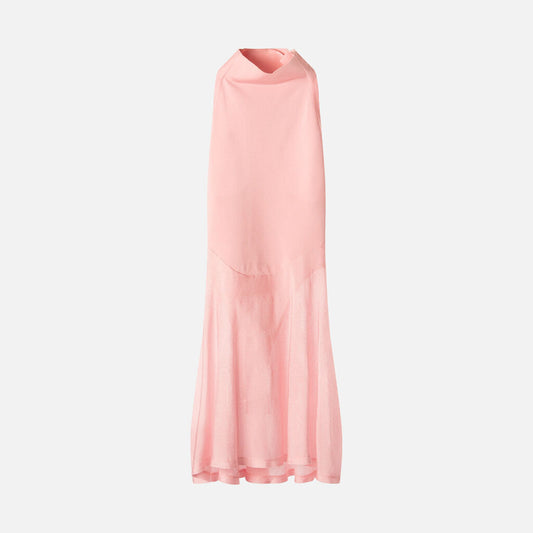 Alaia Pink Viscose Halter Mini Dress