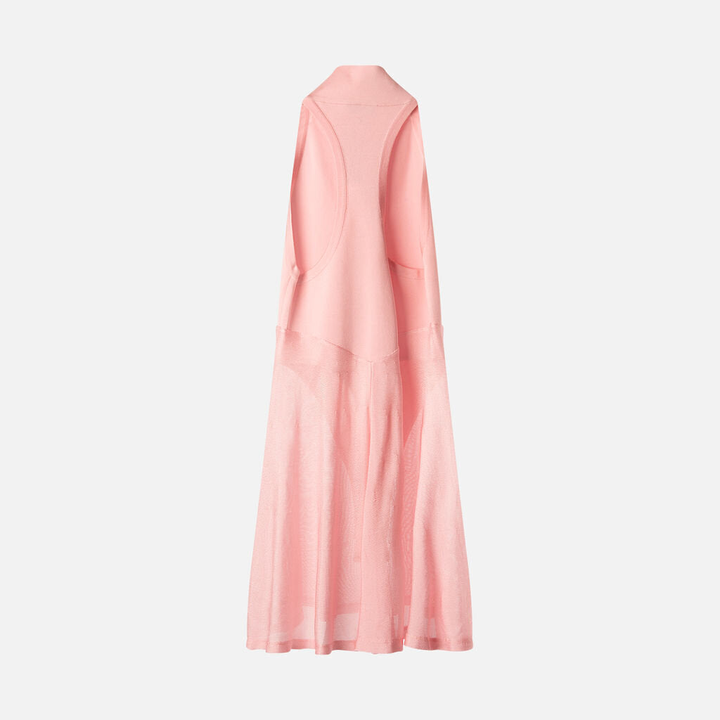Alaia Pink Viscose Halter Mini Dress