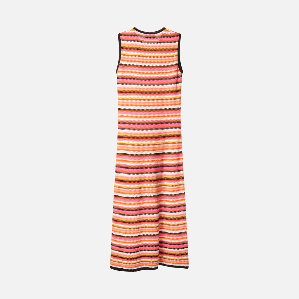 Missoni Pink Cotton Blend Knit Midi Dress