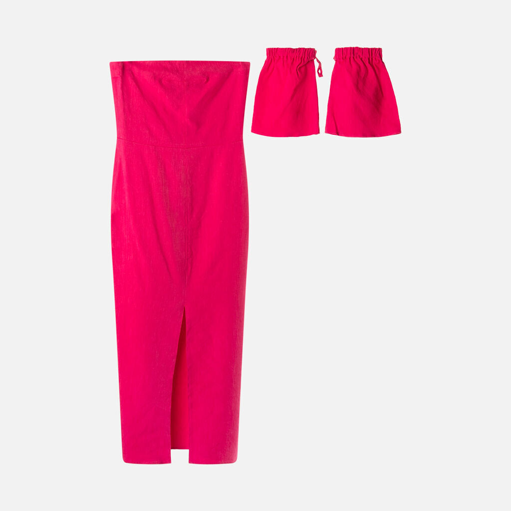Isabel Marant Pink Hemp w/Detachable Sleeve Dress