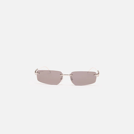 Cartier Rectangle Platinum-Plated Clash de Cartier Sunglasses