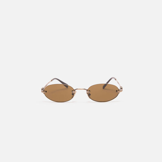 Miu Miu Brown Oval Sunglasses