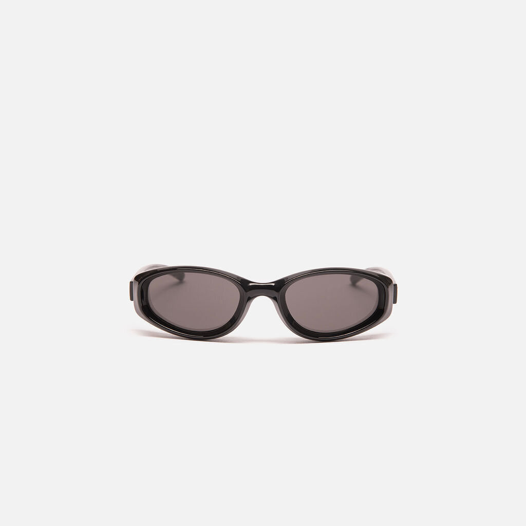 Bottega Veneta Black Oval Sunglasses