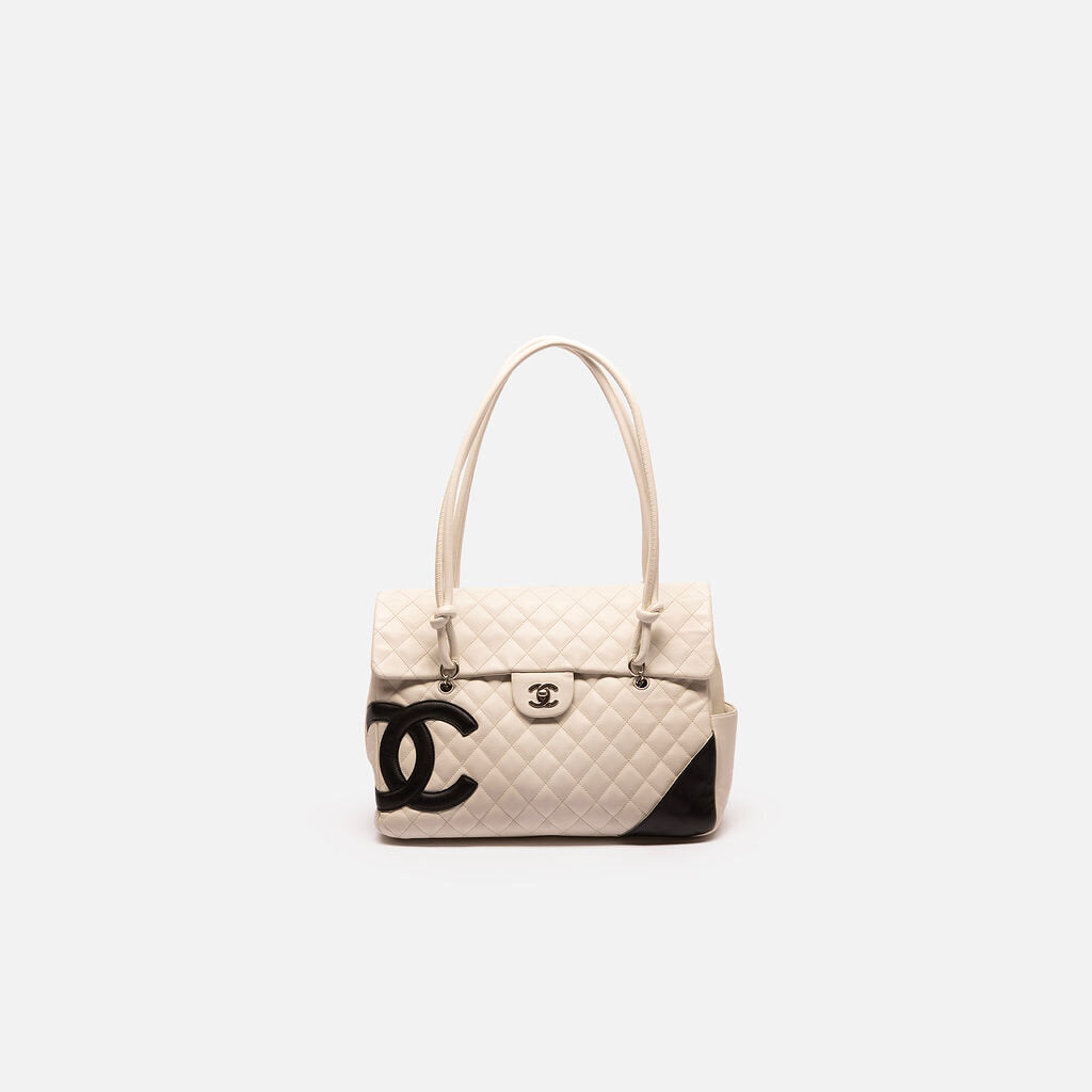 Chanel Black & White Cambon Flap Tote
