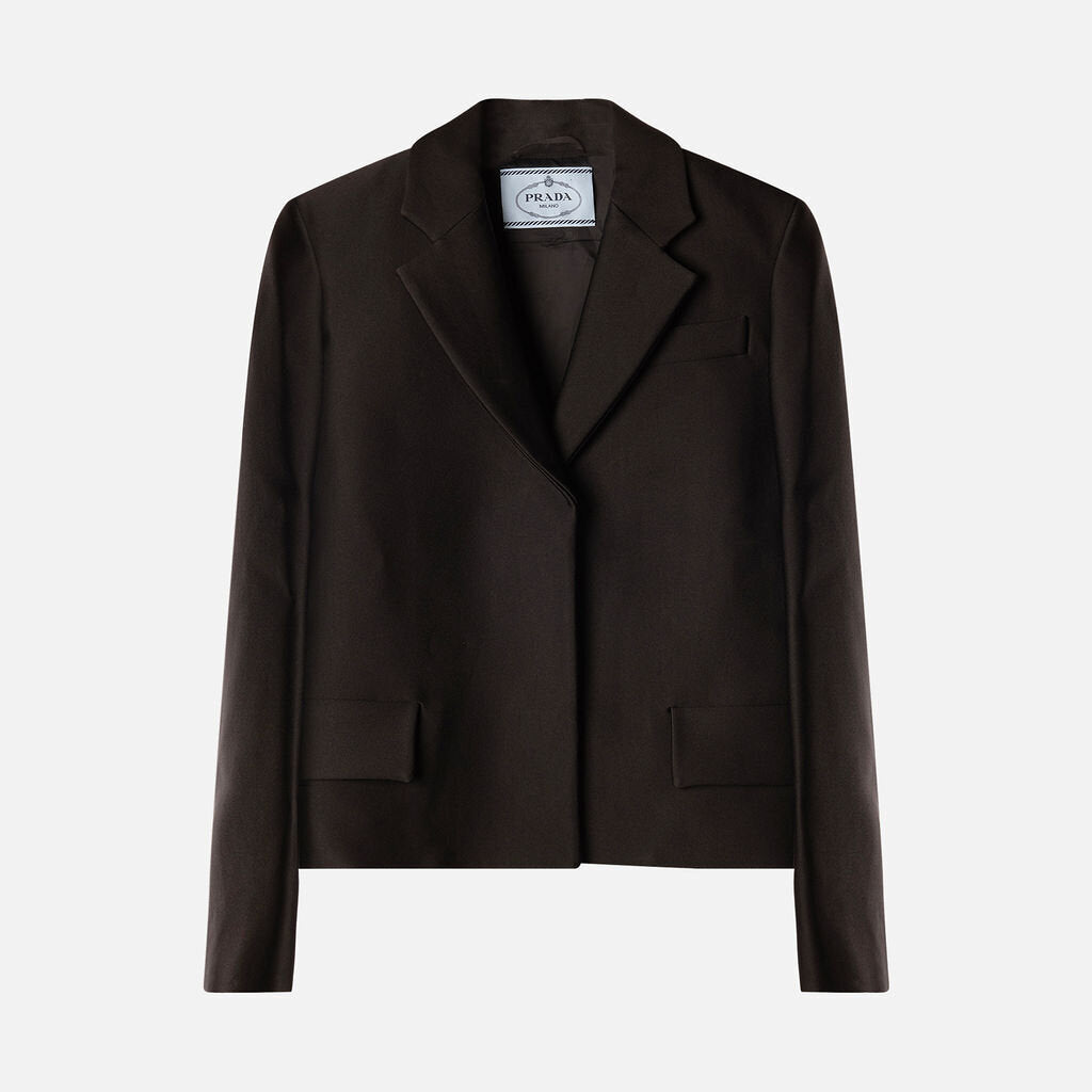 Prada Black Poly & Wool Structured Blazer (2020)