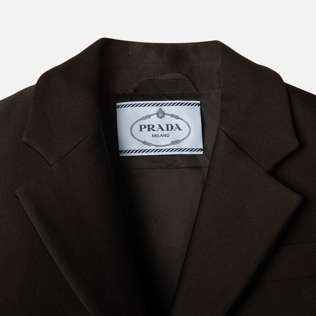 Prada Black Poly & Wool Structured Blazer (2020)