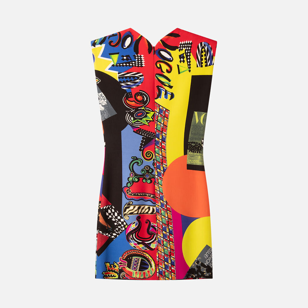 Versace Tribute Multicolor Pattern Mini Dress (1991)