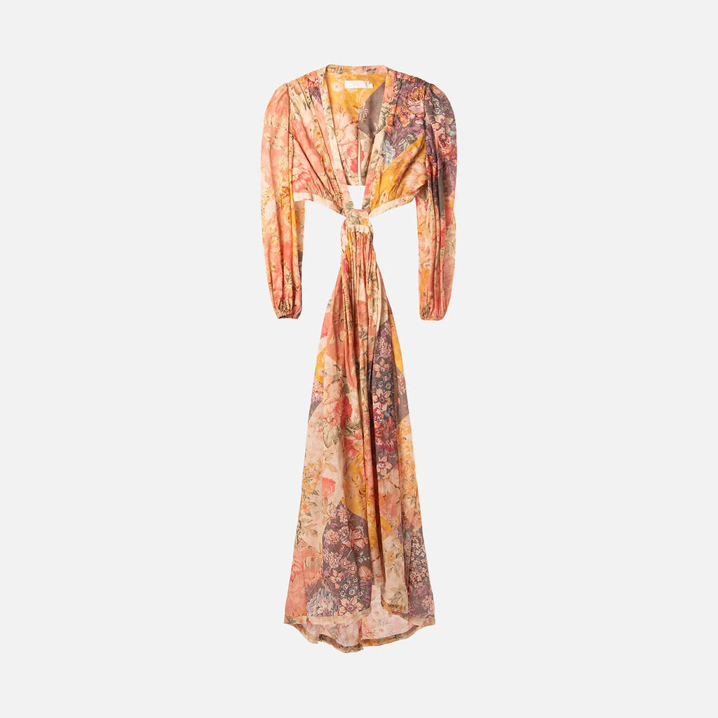 Zimmerman Multicolor Floral Cutout Maxi Dress