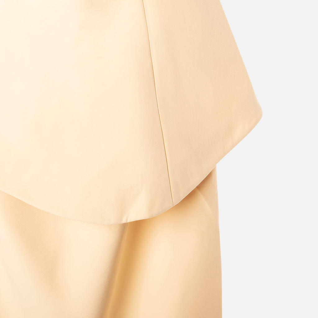 Club L London Yellow Poly Corset Maxi Dress