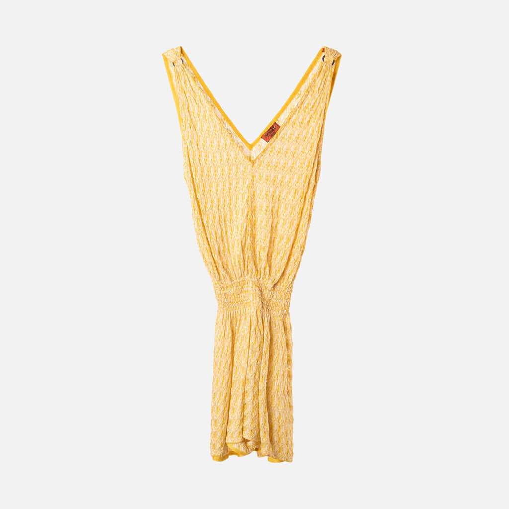 Missoni Mare Yellow Rayon Knit Romper