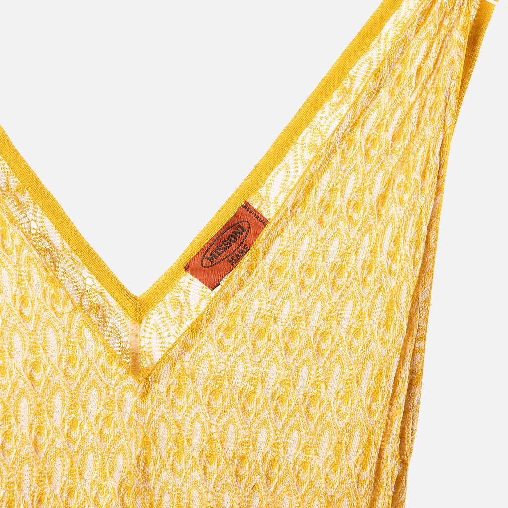 Missoni Mare Yellow Rayon Knit Romper