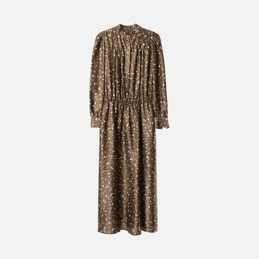 Kiton Green Silk Pattern Maxi Dress
