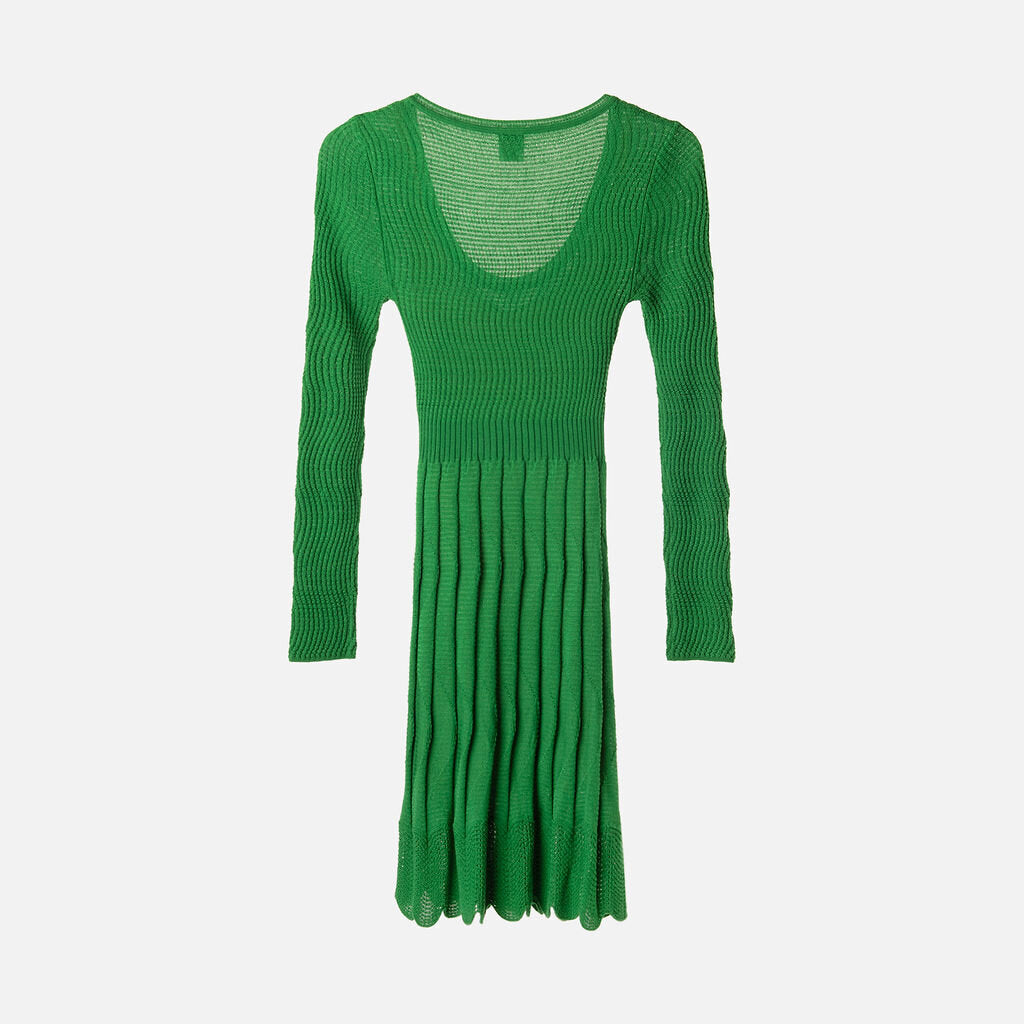 Missoni Green Knit Scoop Neck Dress