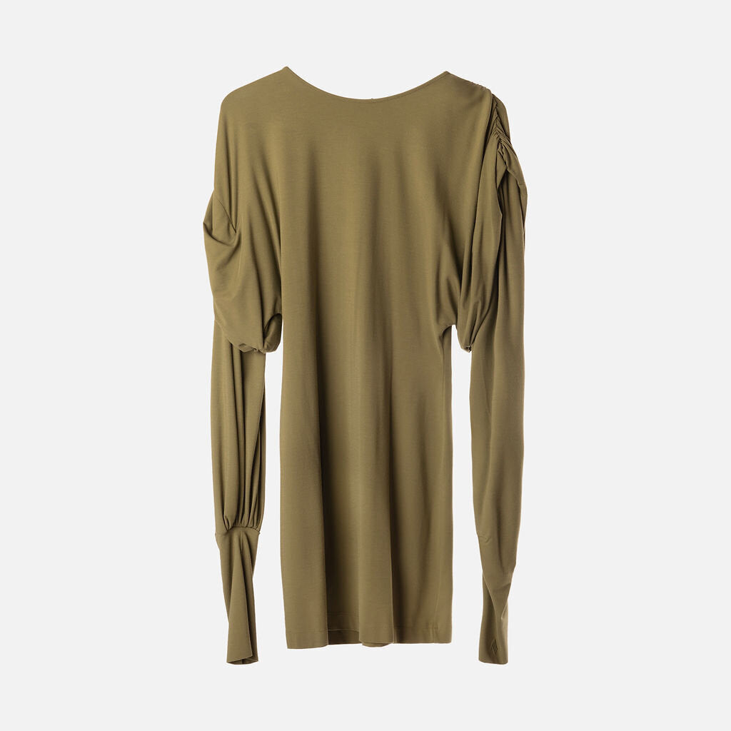 The Attico Green Fitted Mini Dress