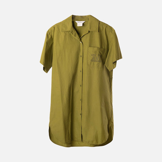 Max Mara Green Cotton Shirt Dress