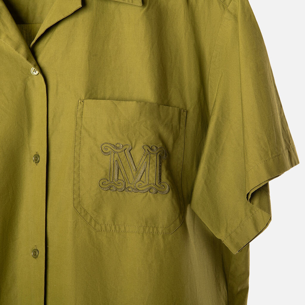 Max Mara Green Cotton Shirt Dress