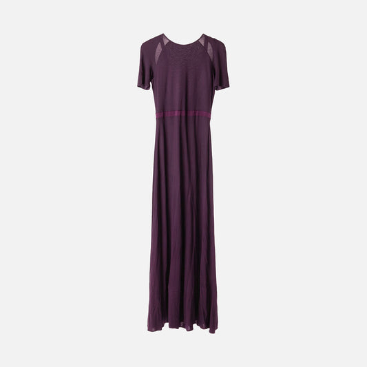 Givency Purple Viscose & Silk Maxi Dress