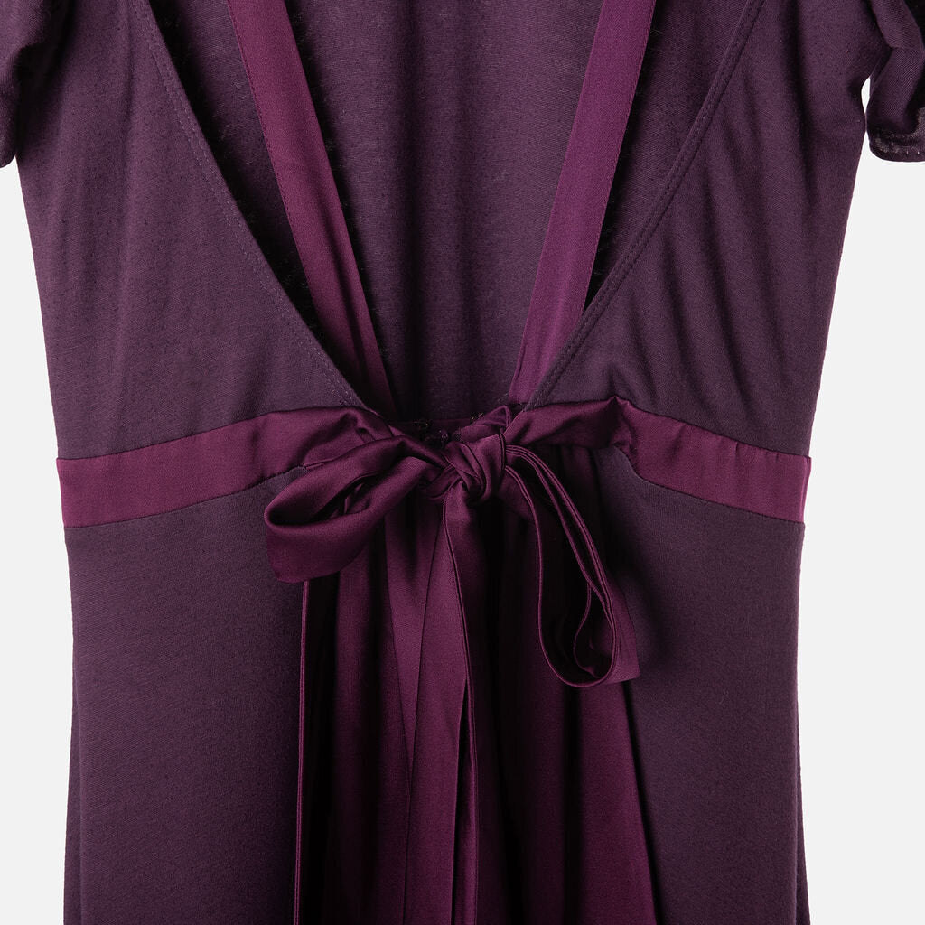 Givency Purple Viscose & Silk Maxi Dress