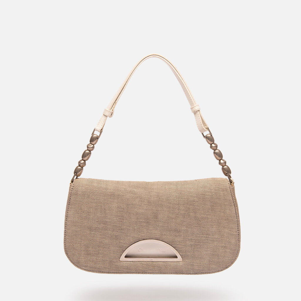 Dior Gray Denim Marispare Shoulder Bag