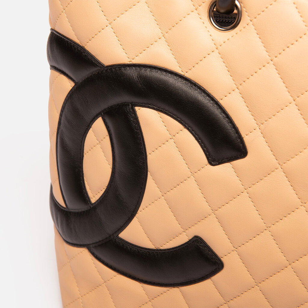 Chanel Black & Tan Cambon Tote