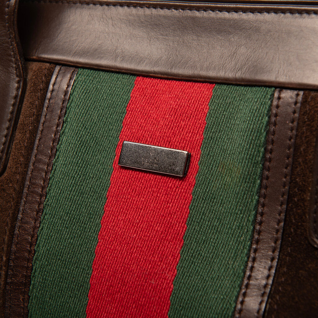 Gucci Brown Suede Sherry Tote